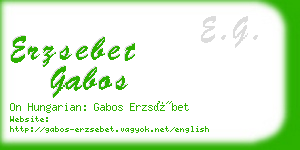 erzsebet gabos business card